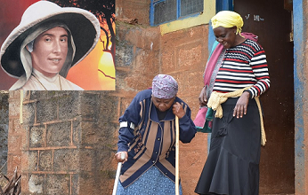 Catherine Wangari Giitwa, a 95-year-old resident of little known Mbari ya Ngura village, Gikondi location, Mukurwe-ini, Nyeri County. As a young girl, she met and was taught by Blessed Irene Stefani Nyaatha. KNA.