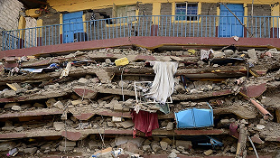 A collapsed building in Nairobi. The proposed law seeks to tame rogue contractors.