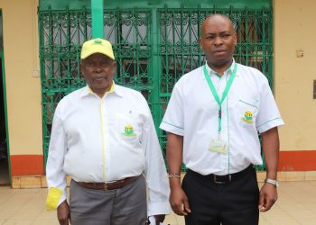 1 Lainisha Sacco Society Limited Chairman Symon Ndung’u Kamau, left, and CEO George Ndiga.