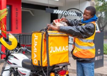 A Jumia Food delivery agent [Photo/Courtesy]