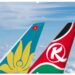 Tails of Kenya Airways (KQ) and Vietnam Airlines [Photo/Courtesy]
