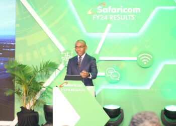 Safaricom PLC CEO Peter Ndegwa during the release of the telco financial results. [Photo/Safaricom PLC]
